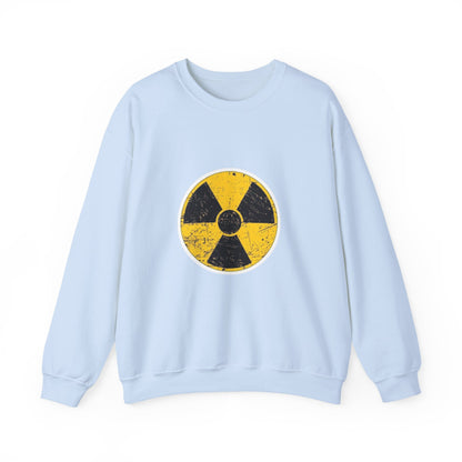 Radiation Symbol Sweatshirt, Vintage Crewneck, Unisex Cozy Attire, Casual Everyday Wear, Perfect Gift for Geek Culture