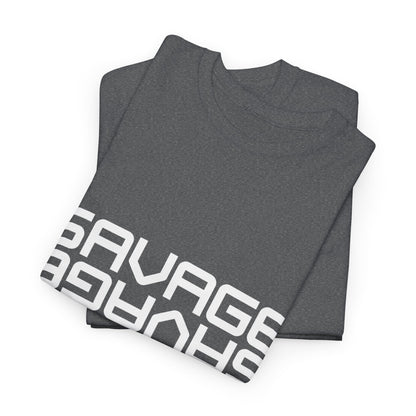 Savage Graphic Heavy Cotton Tee | Casual Streetwear, Motivational Wear, Birthday Gift, Trendy Apparel, Self-Expression T-Shirt