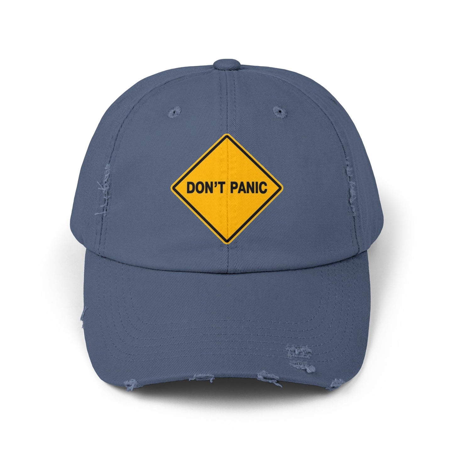 Don't Panic Distressed Cap, Unisex Funny Cap, Casual Hat for Daily Wear, Gift for Friends, Cool Accessory