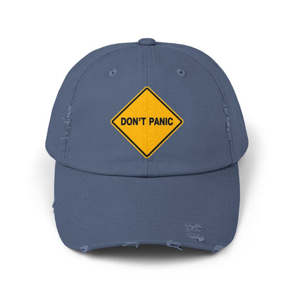 Don't Panic Distressed Cap, Unisex Funny Cap, Casual Hat for Daily Wear, Gift for Friends, Cool Accessory