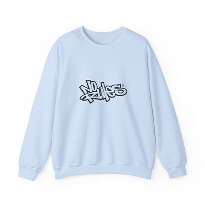 No Rules Crewneck Sweatshirt, Urban Streetwear, Casual Outfit, Gift for Friends, Cozy Lounge Wear