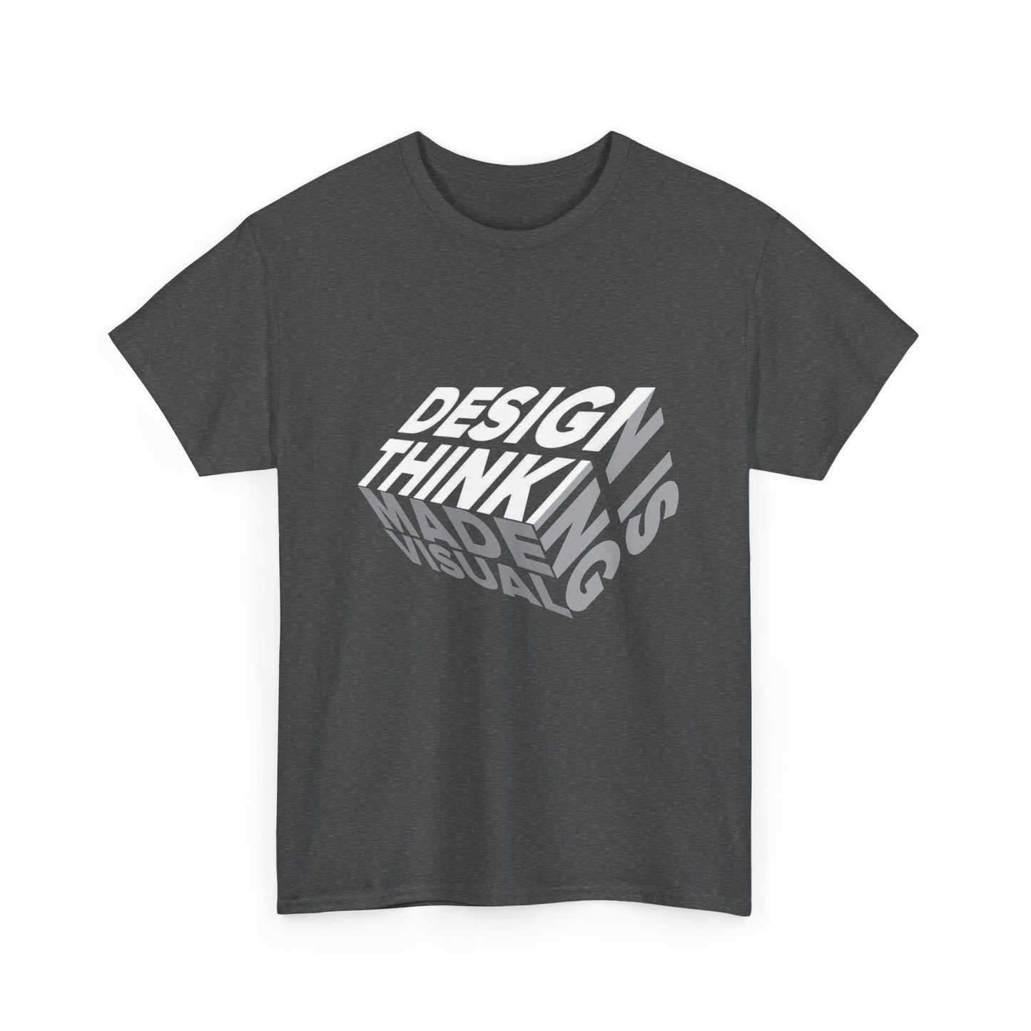 Design Thinking  Heavy Cotton Tee, Casual Graphic Tees, Gift for Designers, Cool Everyday Wear, Unique Art Shirt, Trendy Fashion Top