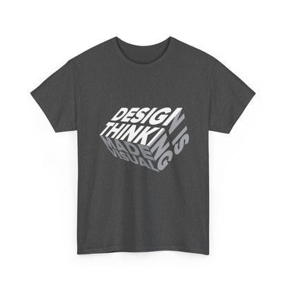 Design Thinking  Heavy Cotton Tee, Casual Graphic Tees, Gift for Designers, Cool Everyday Wear, Unique Art Shirt, Trendy Fashion Top