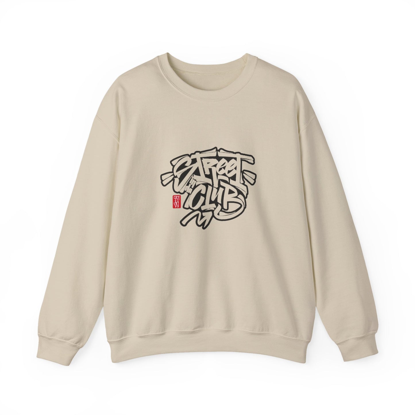 Street Club Crewneck Sweatshirt | Casual Streetwear, Graffiti Style Apparel, Gift for Him, Urban Fashion