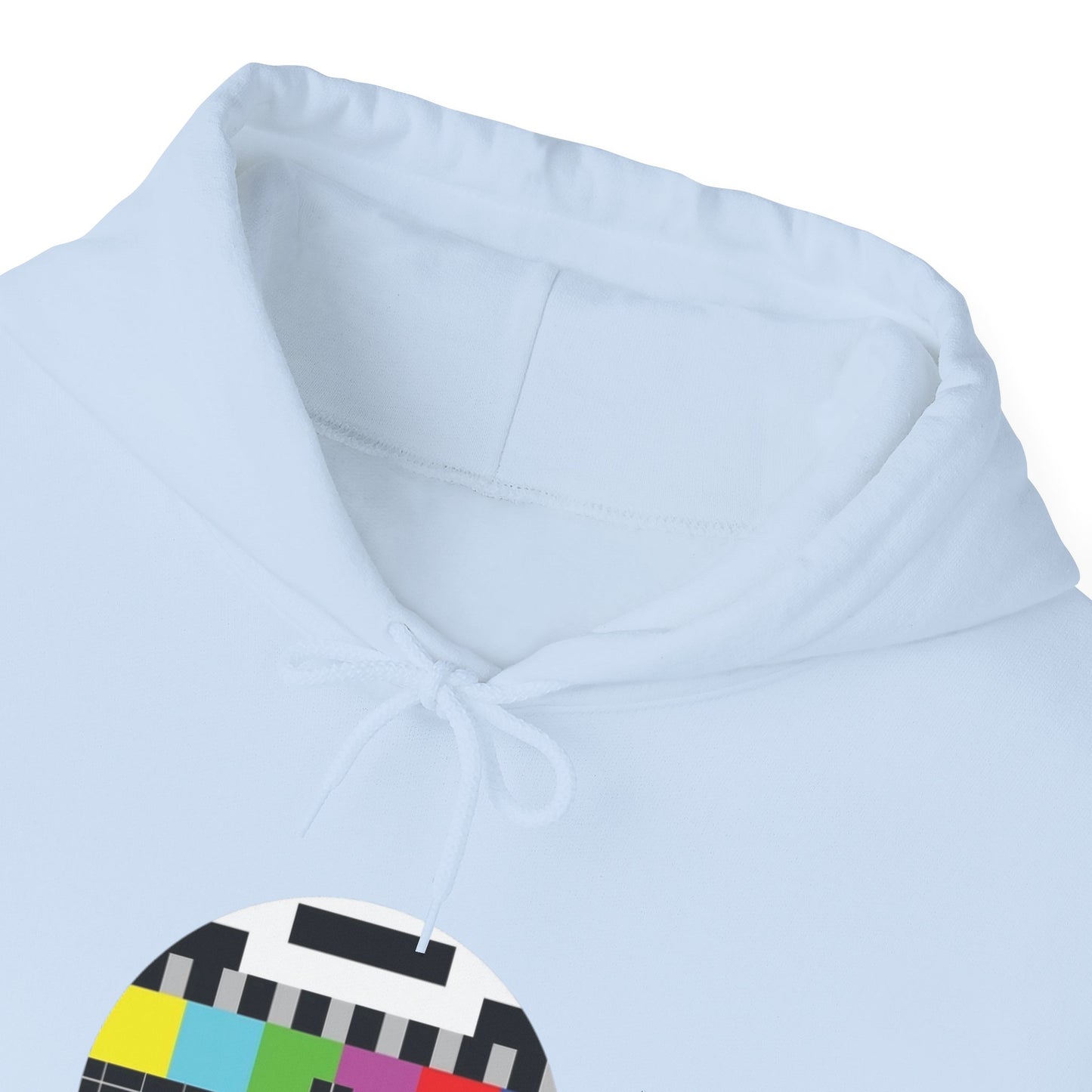 Vintage TV Test Pattern Hoodie, Cozy Unisex Sweatshirt for Home, Unique Gift for Tech Lovers, Retro Apparel, Perfect for Casual Wear