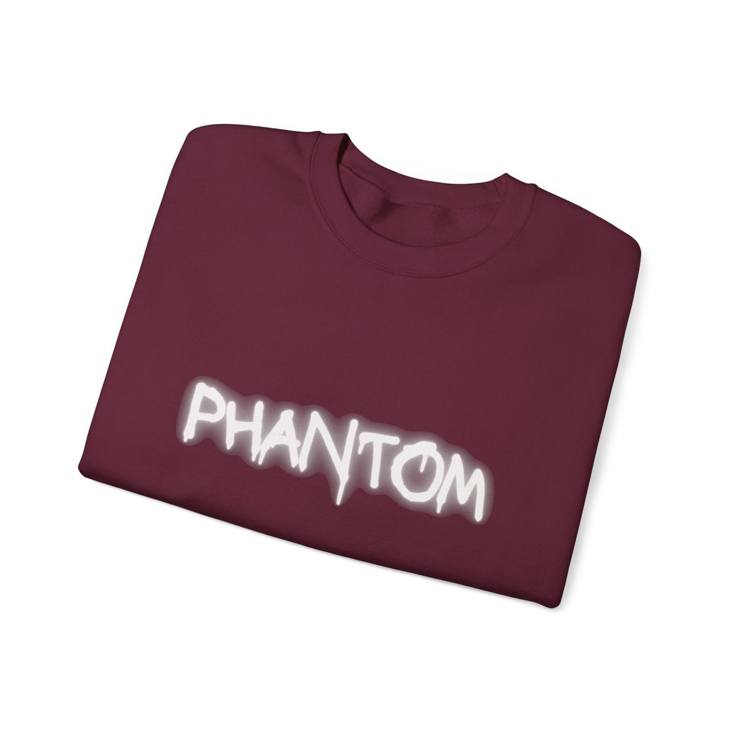 Phantom Unisex Crewneck Sweatshirt, Cozy Fashion, Casual Wear, Halloween Apparel, Gift for Ghost Lovers, Comfortable Everyday