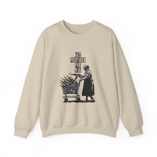 Vintage-Inspired Unisex Sweatshirt with 'Get Prepared for...' Design, Cozy Gift for Her, Him, Holidays, Casual Wear, Nostalgic Vibe