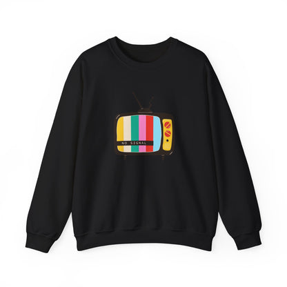 Retro TV Crewneck Sweatshirt, Cozy Casualwear, Perfect for Movie Nights, Gift for Media Lovers, Vintage Aesthetic, Unisex Apparel