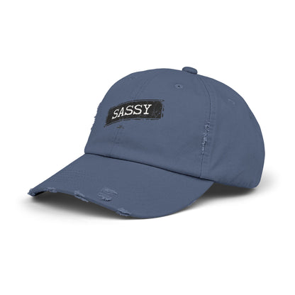 Sassy Distressed Cap | Unisex Casual Hat, Perfect for Gifts, Stylish Accessories, Daily Wear, Trendy Fashion