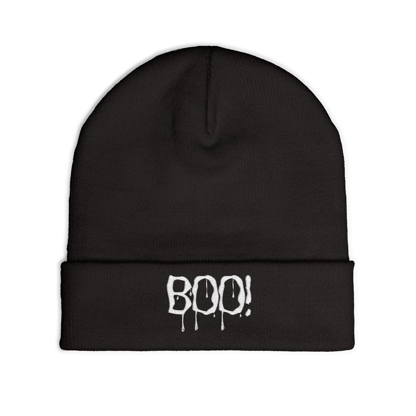 Boo! Embroidered Knit Beanie | Halloween Accessory, Cozy Winter Hat, Gifts for Her, Casual Style, Warm Beanie