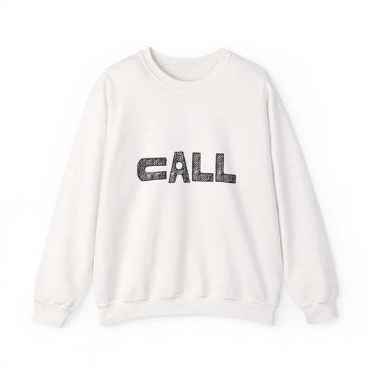 Call Graphic Unisex Crewneck Sweatshirt, Cozy Apparel, Casual Wear, Everyday Style, Gift for Friends