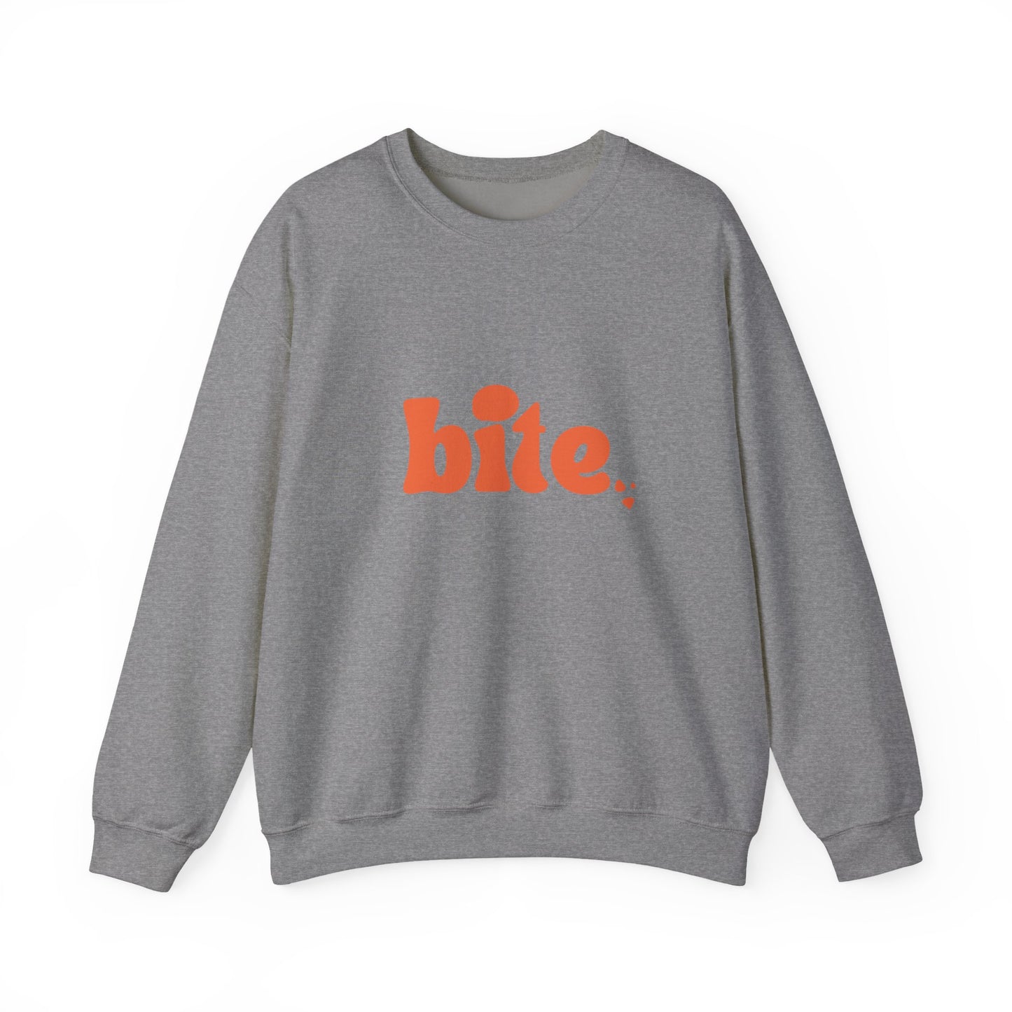 Bite Graphic Crewneck Sweatshirt, Cozy Unisex Sweatshirt for Casual Wear, Perfect Gift for Food Lovers, Trendy Fall Fashion, Holiday Apparel