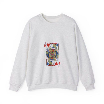 Playing Card Inspired Unisex Sweatshirt | Cozy Gift for Card Lovers, Gamers, Birthdays, Casual Wear, Unique Sweatshirt
