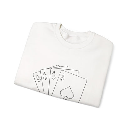 Ace of Spades Crewneck Sweatshirt - Cozy Gambling Sweatshirt for Game Night, Unisex Casual Wear, Poker Gift, Betting Apparel, Fun
