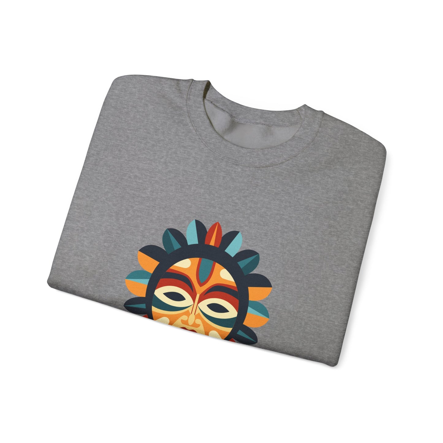 Colorful Art-Inspired Crewneck Sweatshirt, Bohemian Style Sweatshirt, Unisex Fashion Layer, Cozy Gift for Her/Him, Artsy Sweat, Ethnic