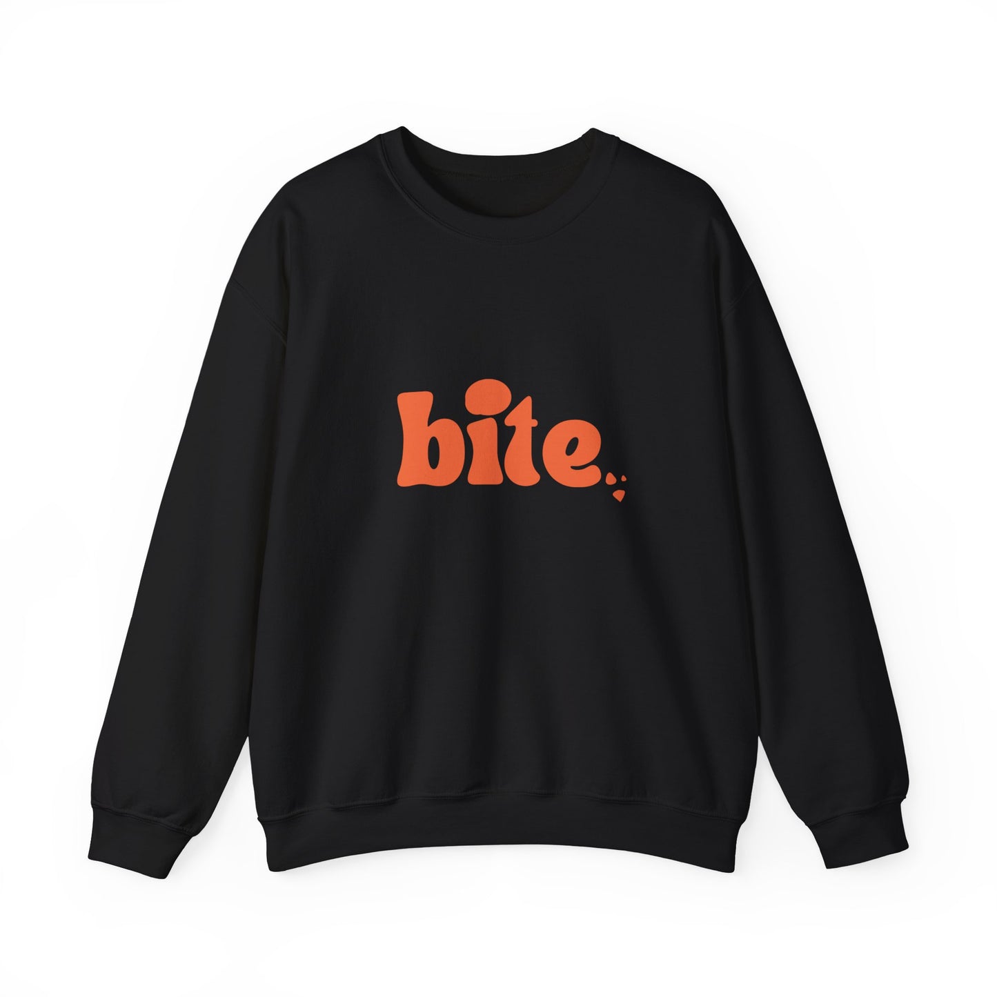 Bite Graphic Crewneck Sweatshirt, Cozy Unisex Sweatshirt for Casual Wear, Perfect Gift for Food Lovers, Trendy Fall Fashion, Holiday Apparel