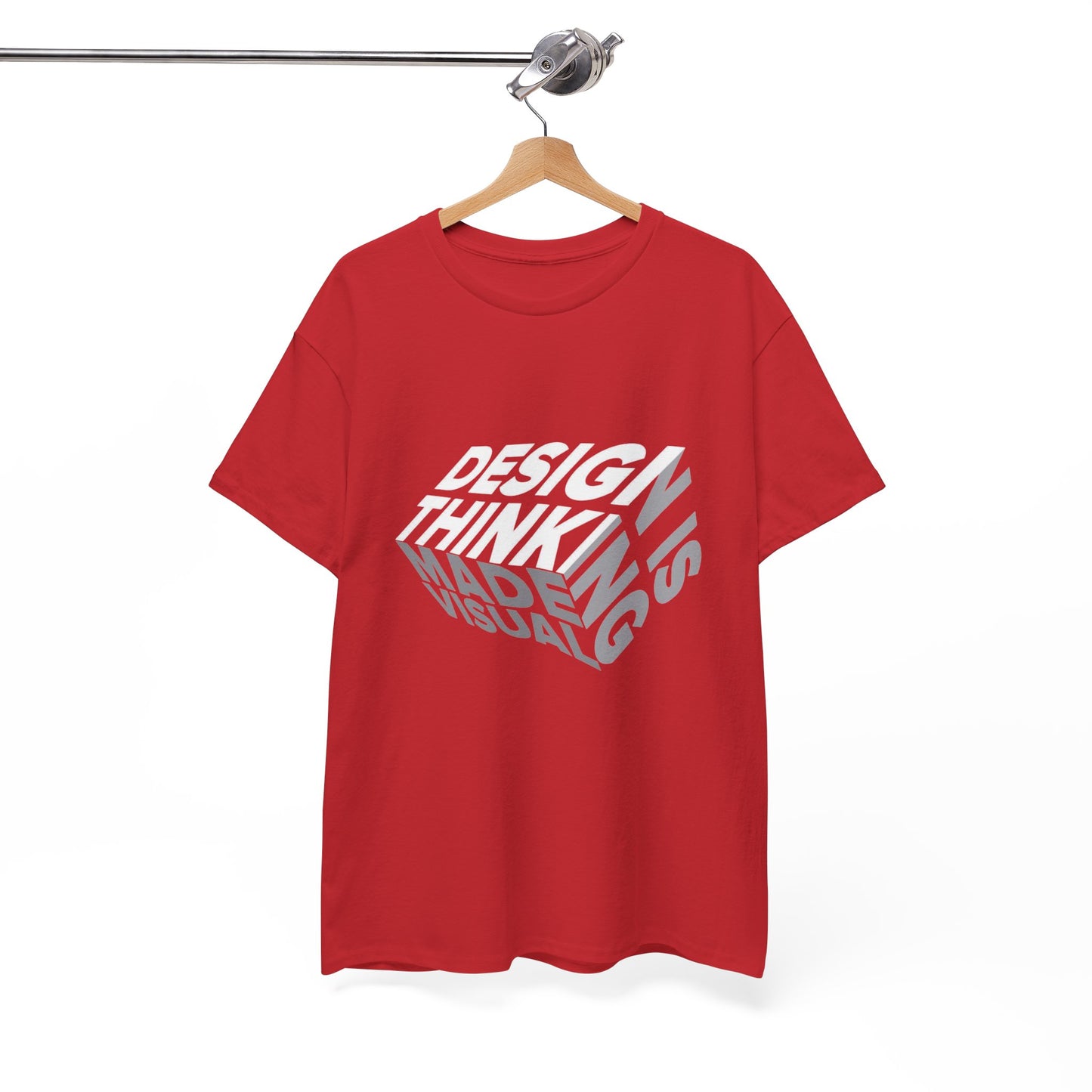 Design Thinking  Heavy Cotton Tee, Casual Graphic Tees, Gift for Designers, Cool Everyday Wear, Unique Art Shirt, Trendy Fashion Top
