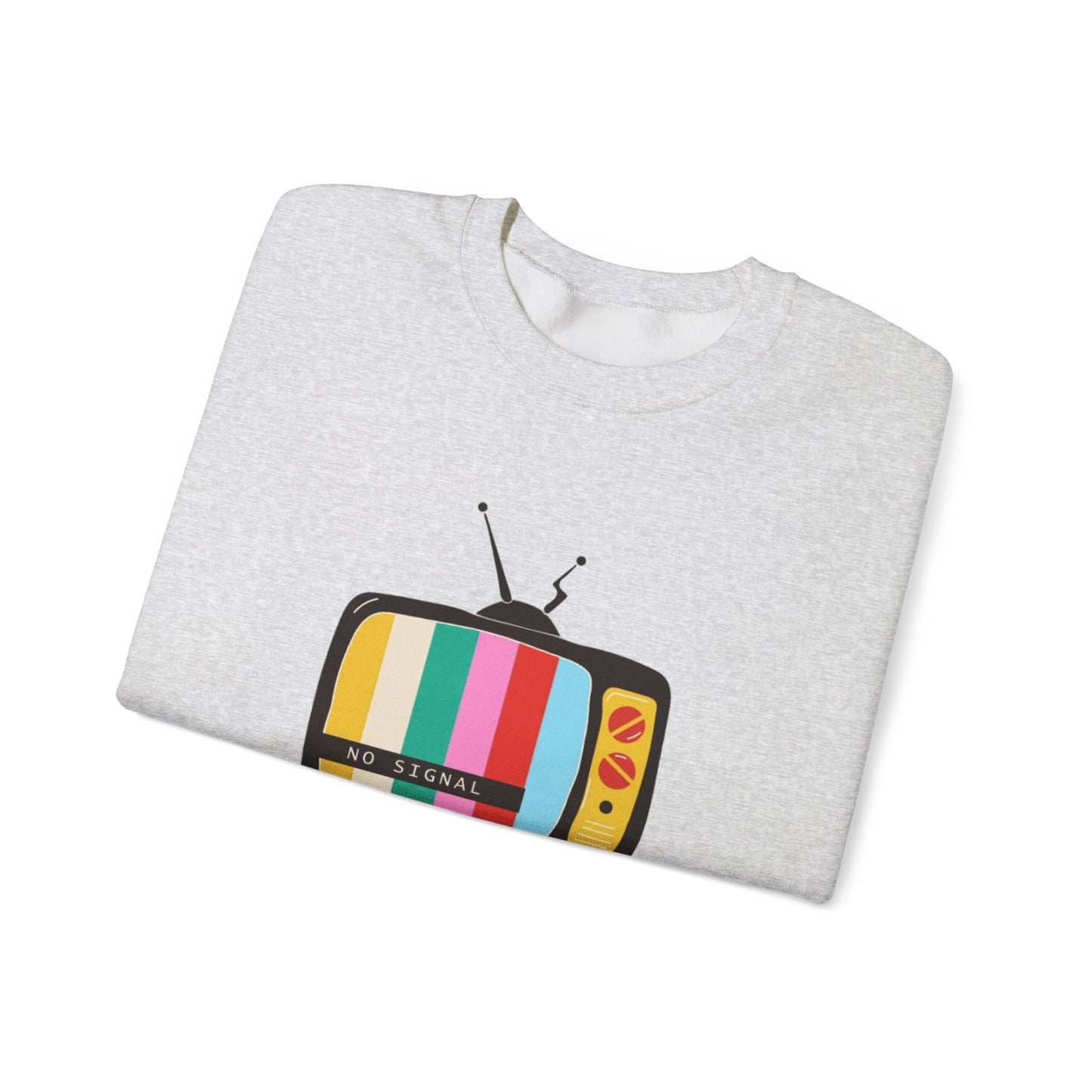 Retro TV Crewneck Sweatshirt, Cozy Casualwear, Perfect for Movie Nights, Gift for Media Lovers, Vintage Aesthetic, Unisex Apparel