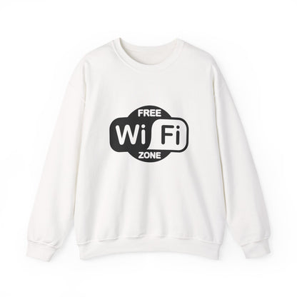 Cozy WiFi Zone Sweatshirt | Unisex Crewneck | Perfect for Home, Travel, or Gifts
