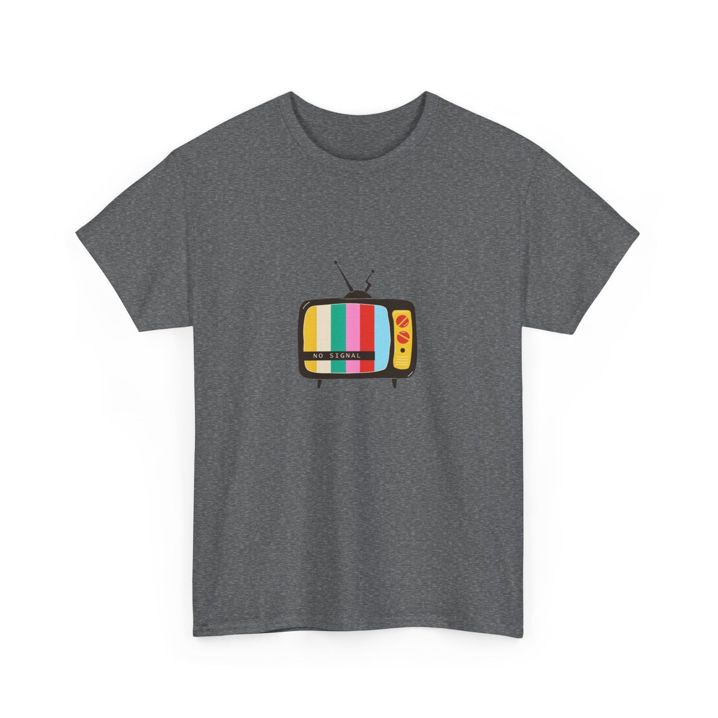 Retro TV Graphic Heavy Cotton Tee, Vintage Style Shirt, Gift for TV Lovers, Casual Wear, Fun Summer Tee, Graphic Tee