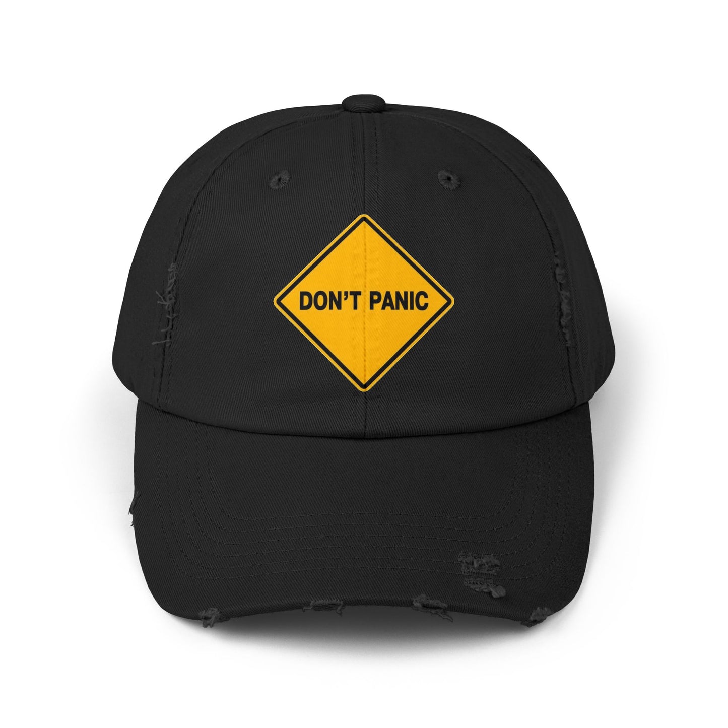 Don't Panic Distressed Cap, Unisex Funny Cap, Casual Hat for Daily Wear, Gift for Friends, Cool Accessory
