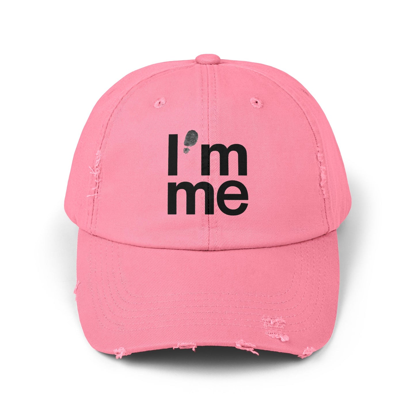 Unisex Distressed Cap - I'm Me Cap, Casual Fashion Hat, Gift for Him/Her, Trendy Streetwear Accessory, Everyday Cap