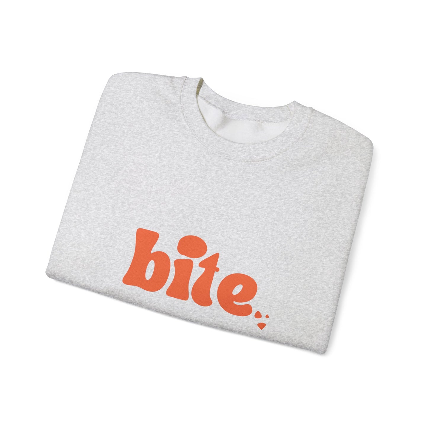 Bite Graphic Crewneck Sweatshirt, Cozy Unisex Sweatshirt for Casual Wear, Perfect Gift for Food Lovers, Trendy Fall Fashion, Holiday Apparel