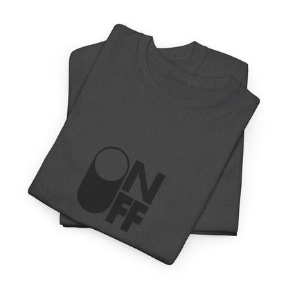 ON/OFF Heavy Cotton Tee - Perfect Gift for Tech Lovers, Casual Wear, Gamer Shirt, Everyday Comfort
