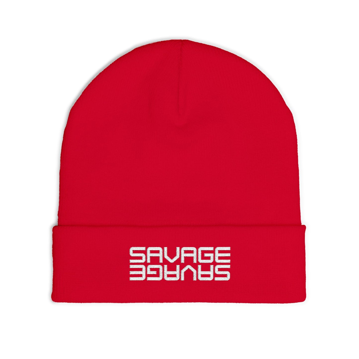 Savage Style Knit Beanie - Cozy Embroidered Hat for Winter Fashion, Streetwear Accessory, Gift for Him/Her