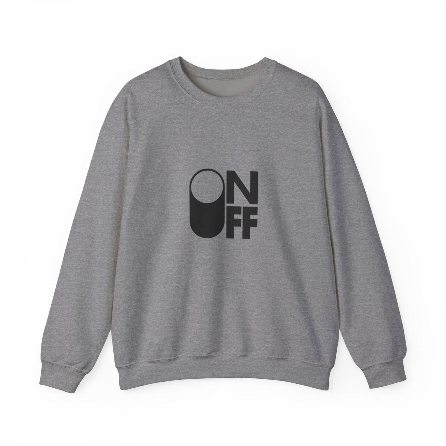 Cozy Unisex Crewneck Sweatshirt with ON/OFF Design, Casual Wear, Gift for Tech Lovers, Fall Style, Everyday Comfort