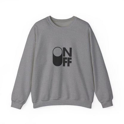 Cozy Unisex Crewneck Sweatshirt with ON/OFF Design, Casual Wear, Gift for Tech Lovers, Fall Style, Everyday Comfort