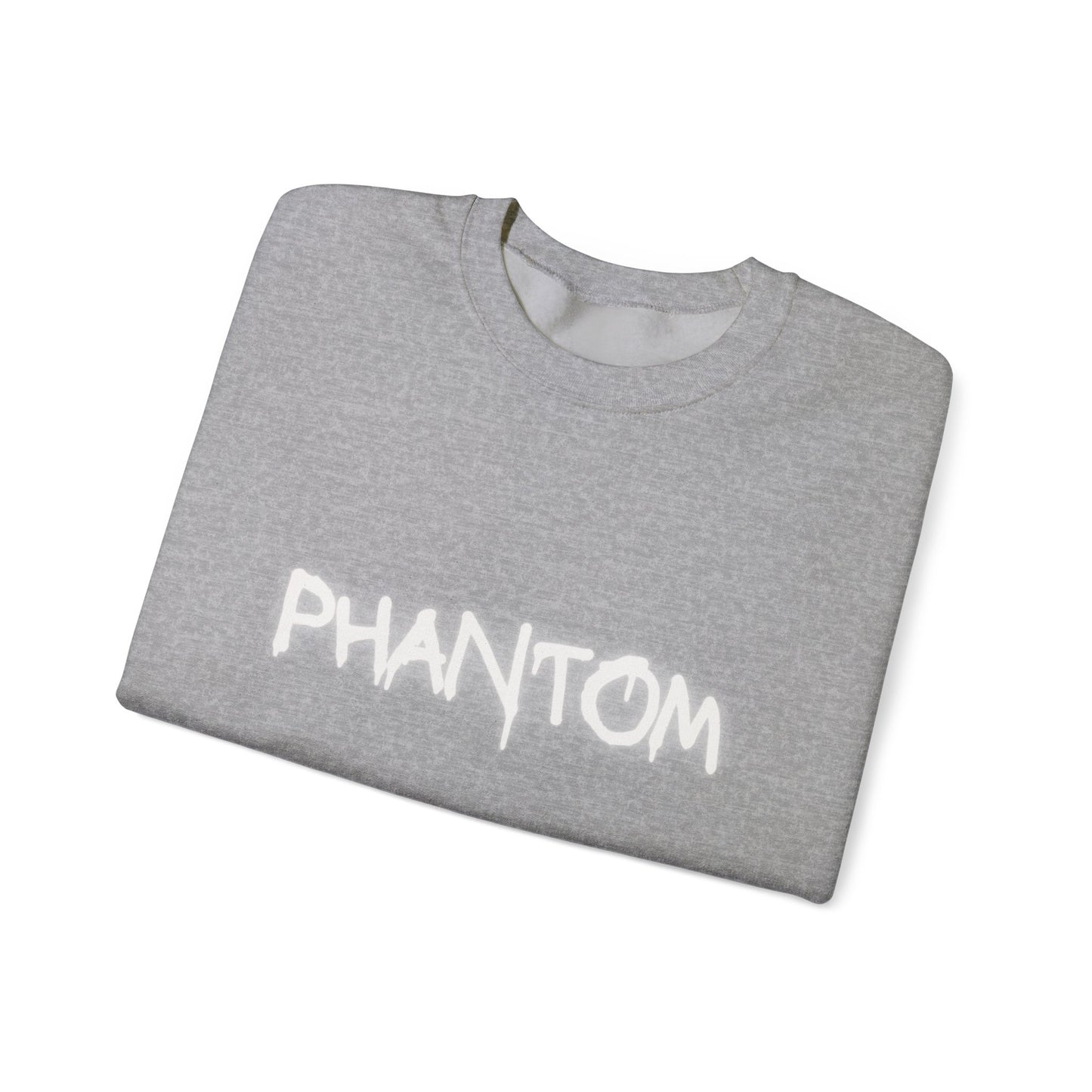 Phantom Unisex Crewneck Sweatshirt, Cozy Fashion, Casual Wear, Halloween Apparel, Gift for Ghost Lovers, Comfortable Everyday