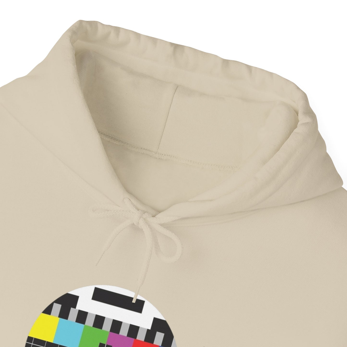 Vintage TV Test Pattern Hoodie, Cozy Unisex Sweatshirt for Home, Unique Gift for Tech Lovers, Retro Apparel, Perfect for Casual Wear