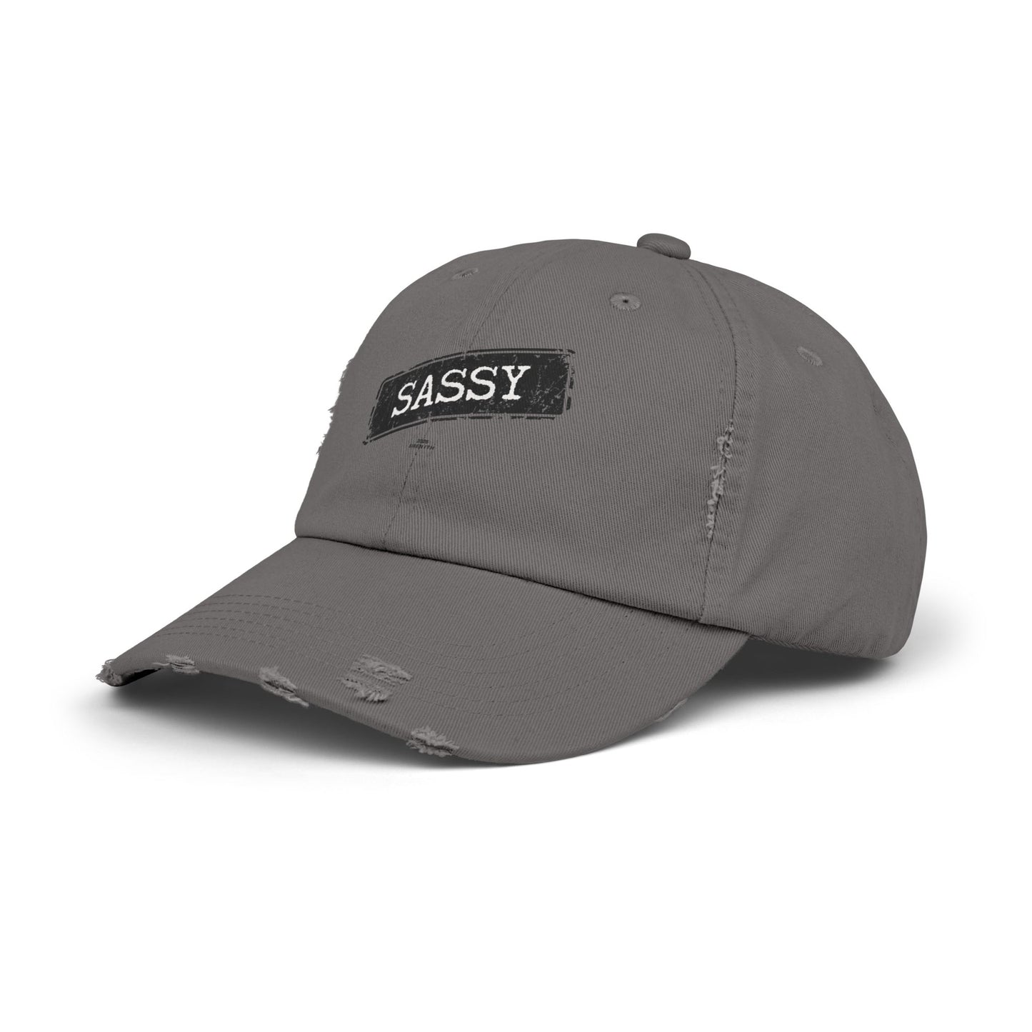 Sassy Distressed Cap | Unisex Casual Hat, Perfect for Gifts, Stylish Accessories, Daily Wear, Trendy Fashion