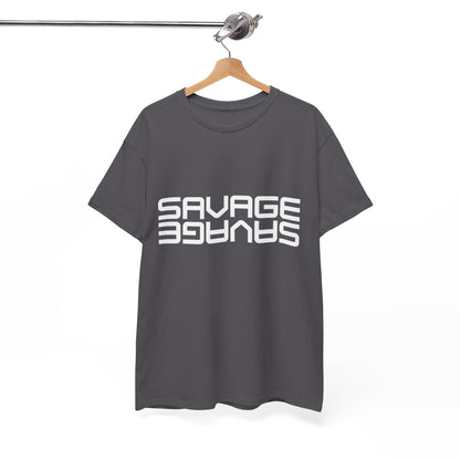 Savage Graphic Heavy Cotton Tee | Casual Streetwear, Motivational Wear, Birthday Gift, Trendy Apparel, Self-Expression T-Shirt