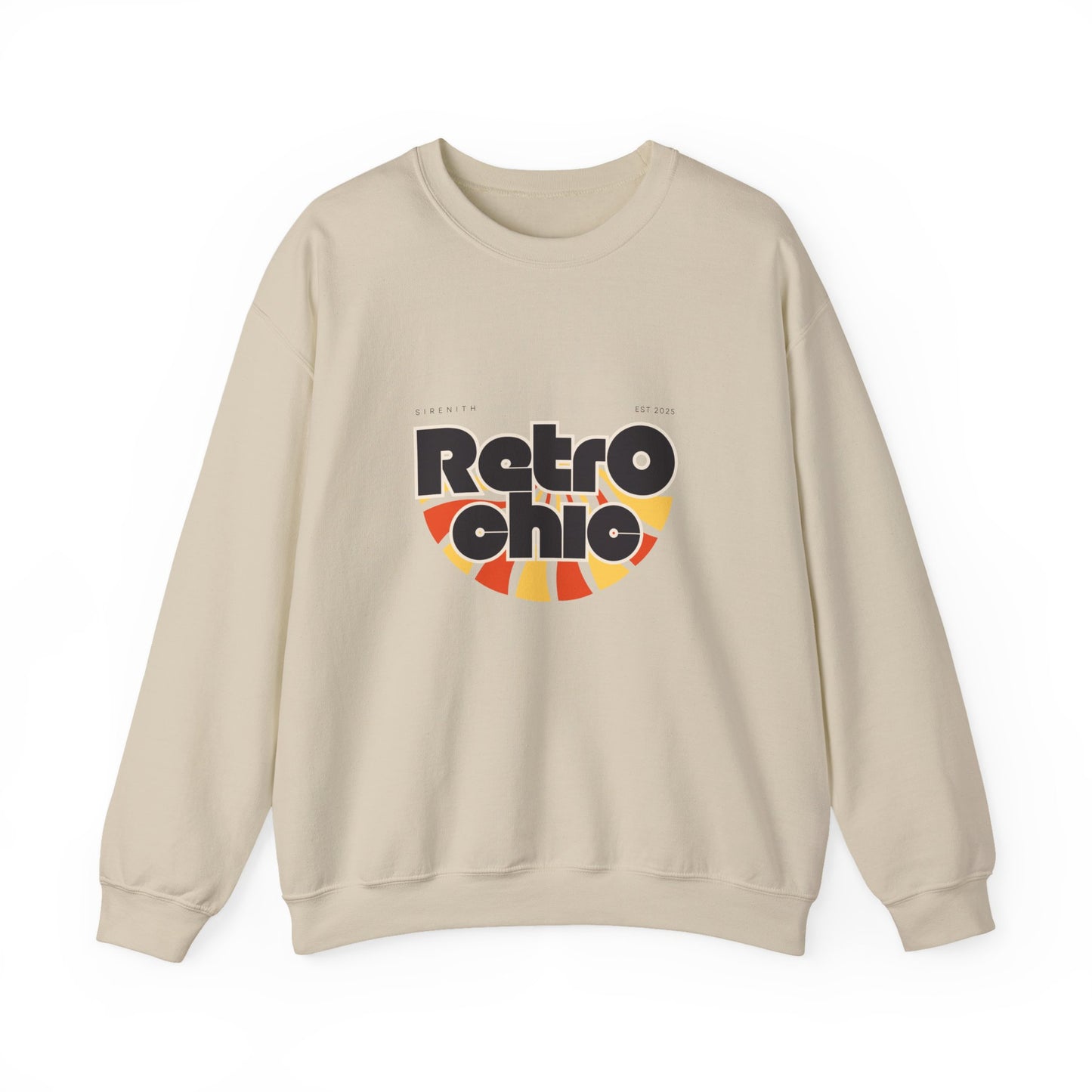 Retro Chic Unisex Crewneck Sweatshirt, Vintage Fashion Sweater, Cozy Casual Wear, Gift for Her, Perfect for Fall