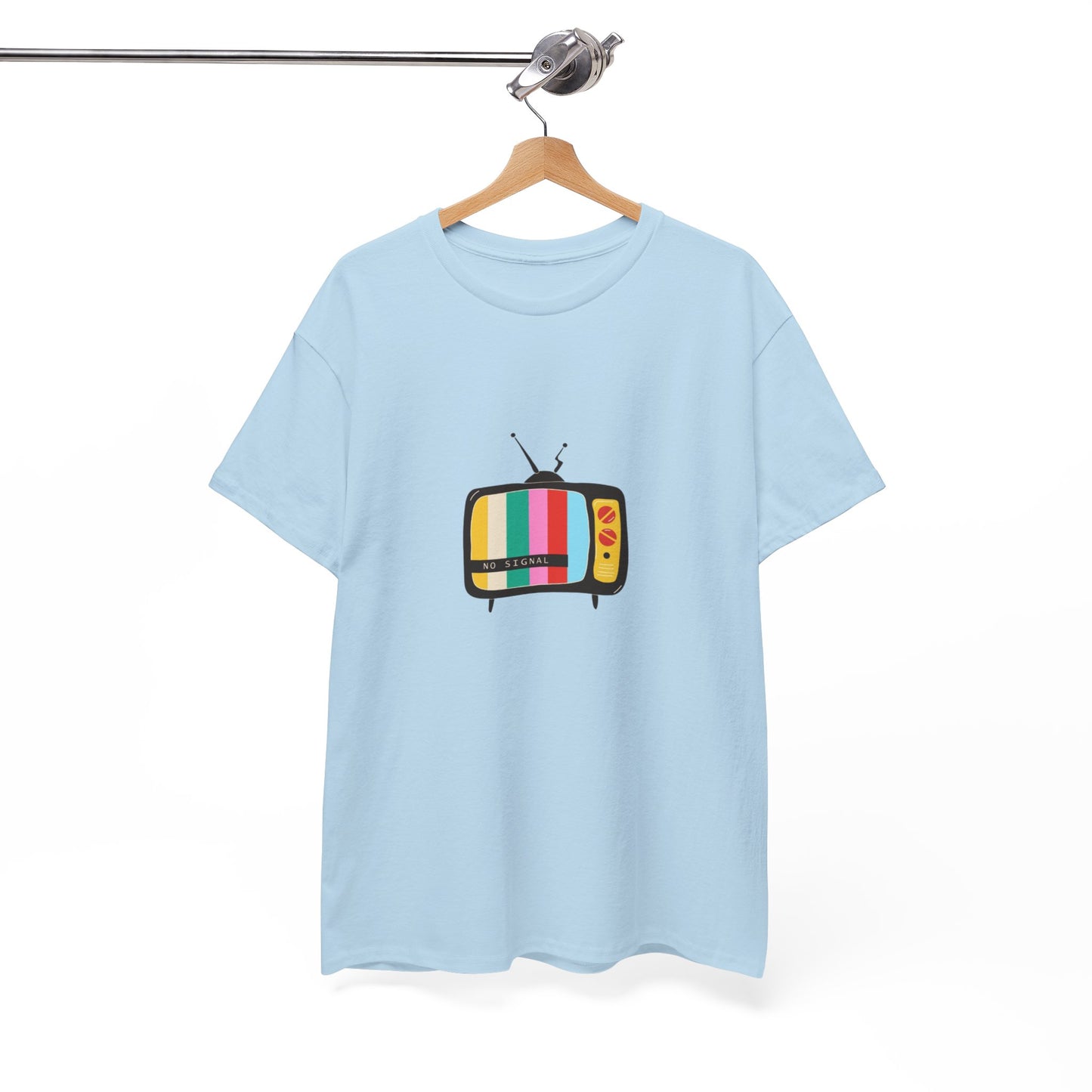 Retro TV Graphic Heavy Cotton Tee, Vintage Style Shirt, Gift for TV Lovers, Casual Wear, Fun Summer Tee, Graphic Tee
