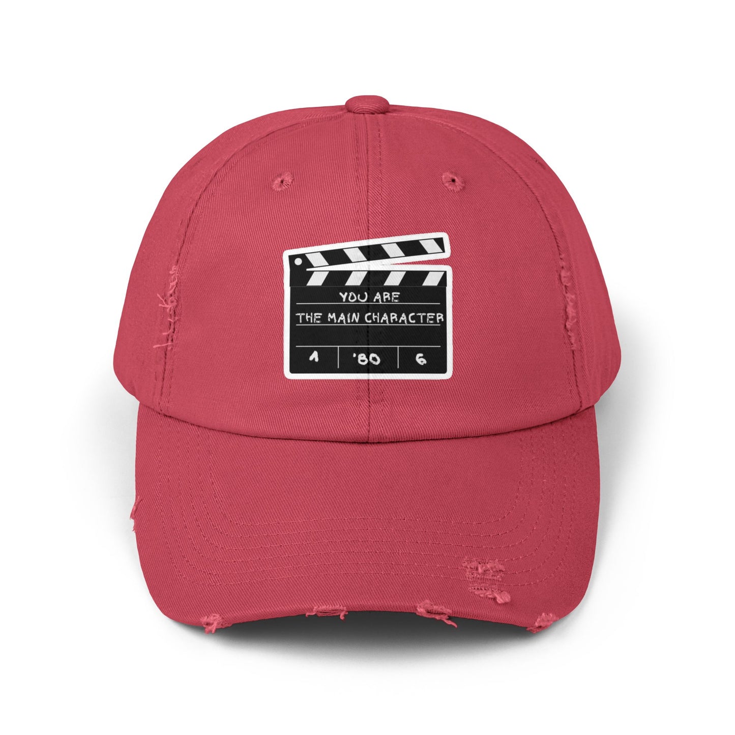 Unisex Distressed Cap | You're the Main Character | Casual Style, Gift for Film Lovers, Movie Nights, Everyday Wear, Trendy Accessory