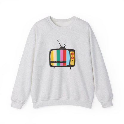 Retro TV Crewneck Sweatshirt, Cozy Casualwear, Perfect for Movie Nights, Gift for Media Lovers, Vintage Aesthetic, Unisex Apparel