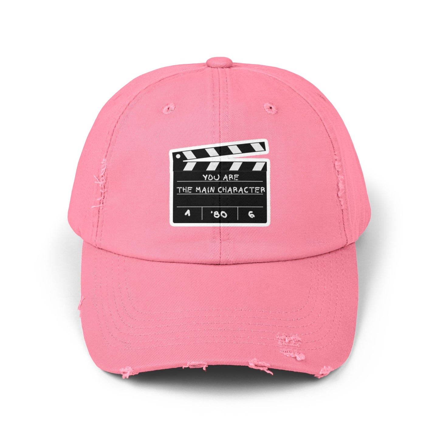 Unisex Distressed Cap | You're the Main Character | Casual Style, Gift for Film Lovers, Movie Nights, Everyday Wear, Trendy Accessory