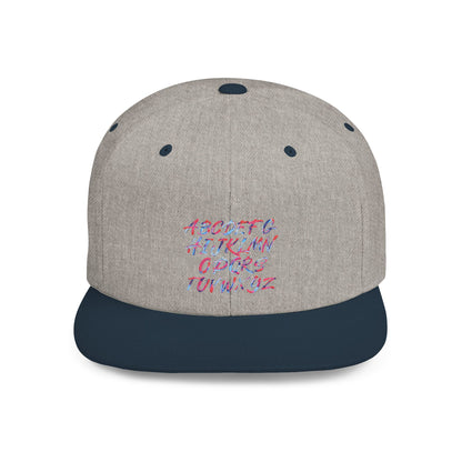 Trendy Flat Bill Snapback Hat, Casual Streetwear Cap, Hip Hop Accessory, Unisex Headwear, Perfect for Festivals and Everyday Style
