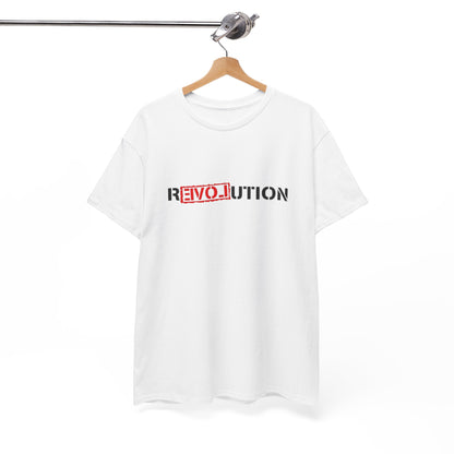Heavy Cotton Tee - REVOlution Graphic Shirt, Casual Wear, Gift for Change Makers, Bold Statement Tee, Everyday Streetwear