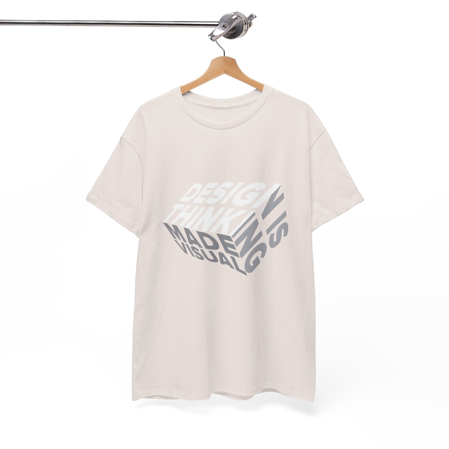 Design Thinking  Heavy Cotton Tee, Casual Graphic Tees, Gift for Designers, Cool Everyday Wear, Unique Art Shirt, Trendy Fashion Top