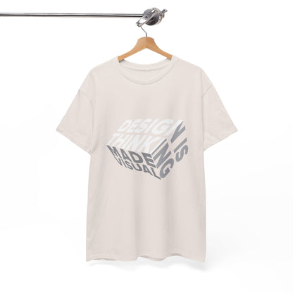 Design Thinking  Heavy Cotton Tee, Casual Graphic Tees, Gift for Designers, Cool Everyday Wear, Unique Art Shirt, Trendy Fashion Top