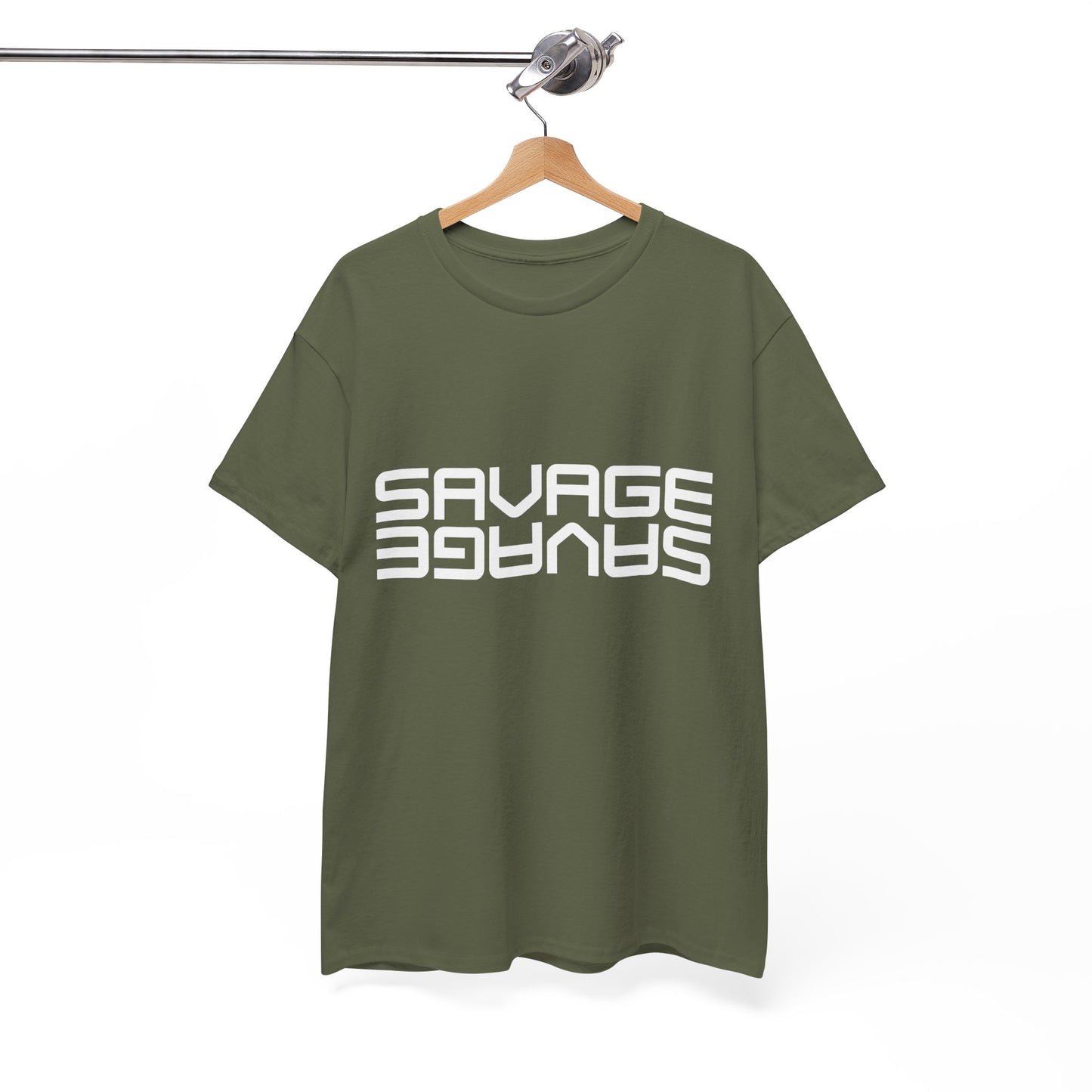 Savage Graphic Heavy Cotton Tee | Casual Streetwear, Motivational Wear, Birthday Gift, Trendy Apparel, Self-Expression T-Shirt