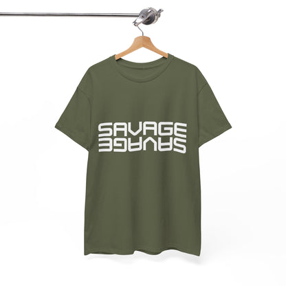 Savage Graphic Heavy Cotton Tee | Casual Streetwear, Motivational Wear, Birthday Gift, Trendy Apparel, Self-Expression T-Shirt