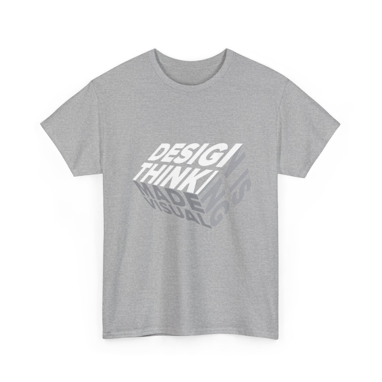 Design Thinking  Heavy Cotton Tee, Casual Graphic Tees, Gift for Designers, Cool Everyday Wear, Unique Art Shirt, Trendy Fashion Top