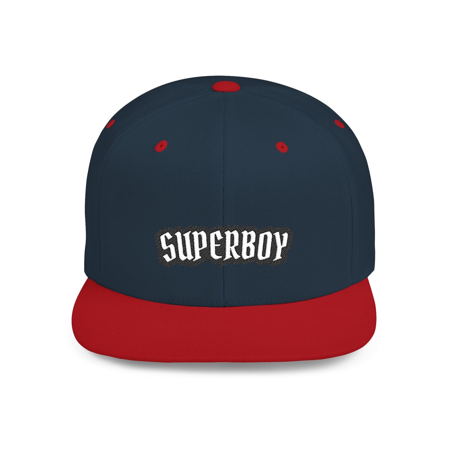 Superboy Flat Bill Snapback Cap, Trendy Hat for Casual Outfits, Unique Gift for Gamers, Streetwear Style, Birthday and Holiday Present