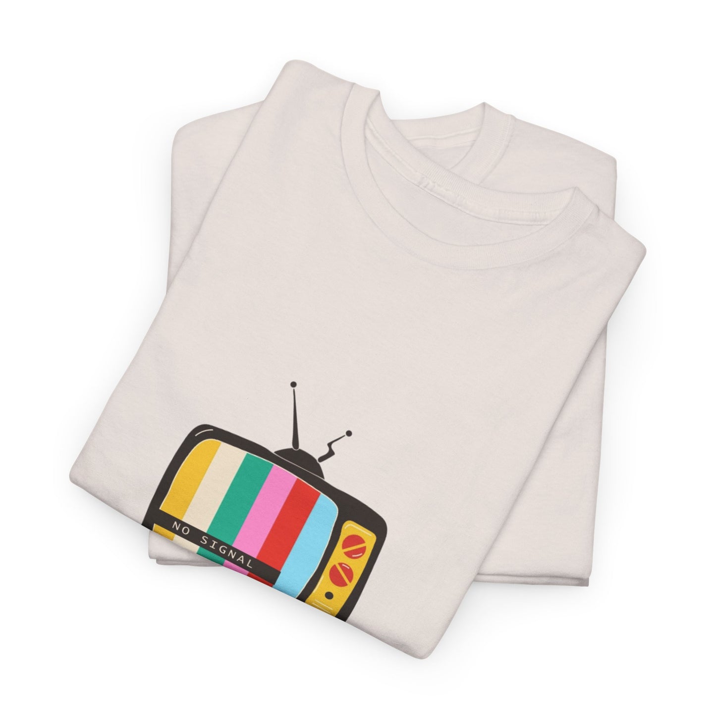 Retro TV Graphic Heavy Cotton Tee, Vintage Style Shirt, Gift for TV Lovers, Casual Wear, Fun Summer Tee, Graphic Tee