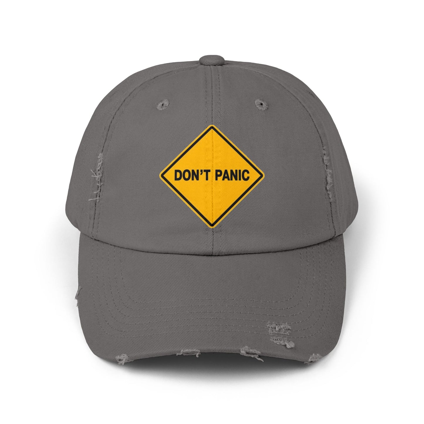 Don't Panic Distressed Cap, Unisex Funny Cap, Casual Hat for Daily Wear, Gift for Friends, Cool Accessory